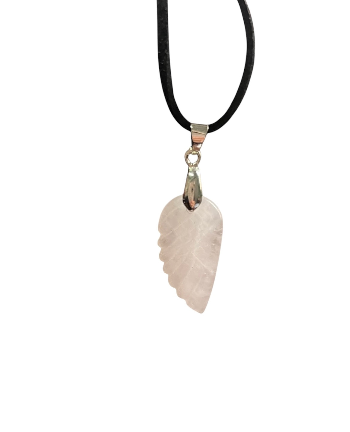 Pingente Asa de Anjo Quartzo Rosa