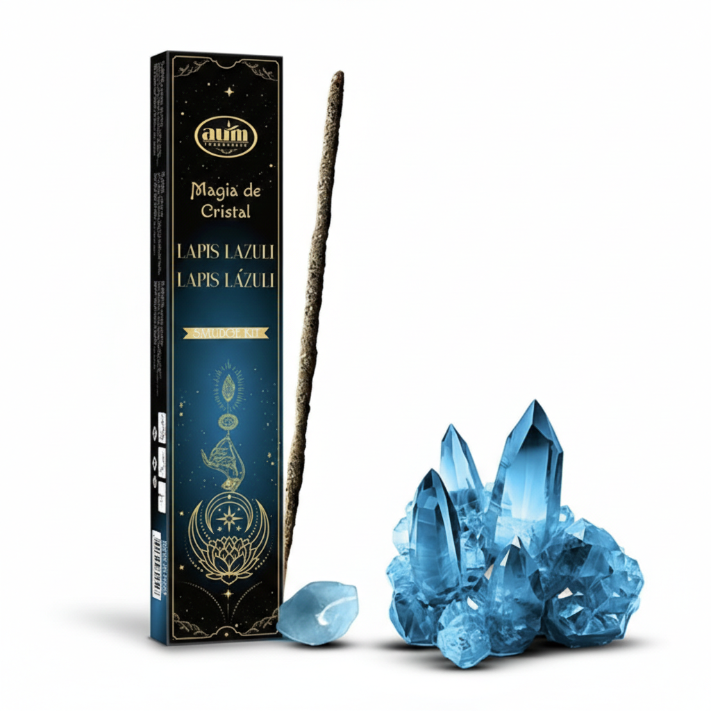 Incenso de Ervas, com Cristais Lápis Lazuli