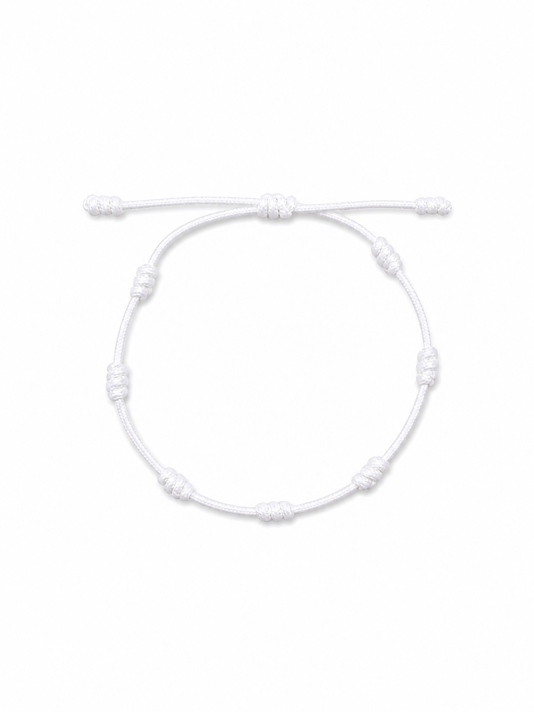 Pulseira Artesanal Branca dos 7 Nós