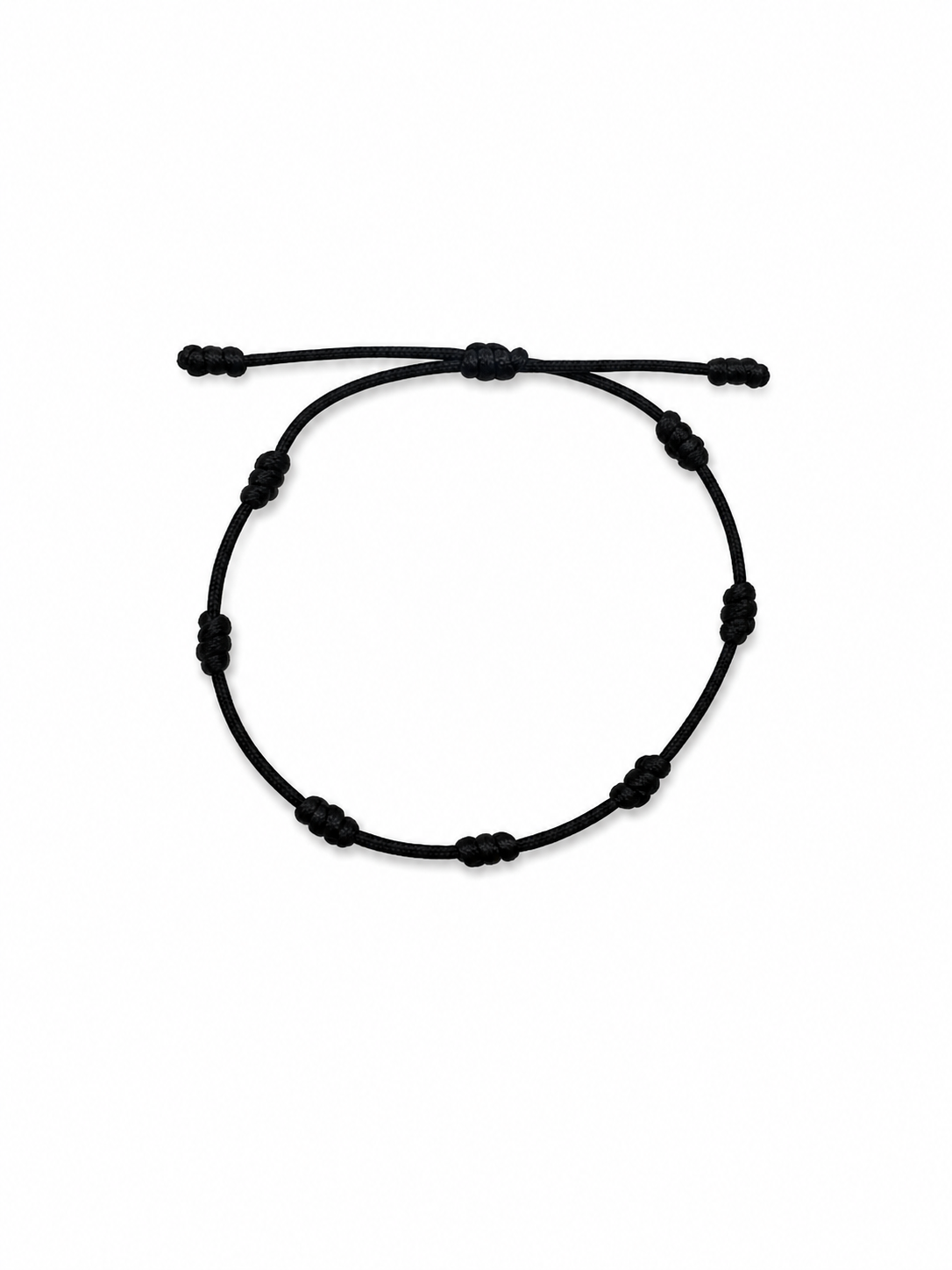 Pulseira Artesanal Preta dos 7 Nós