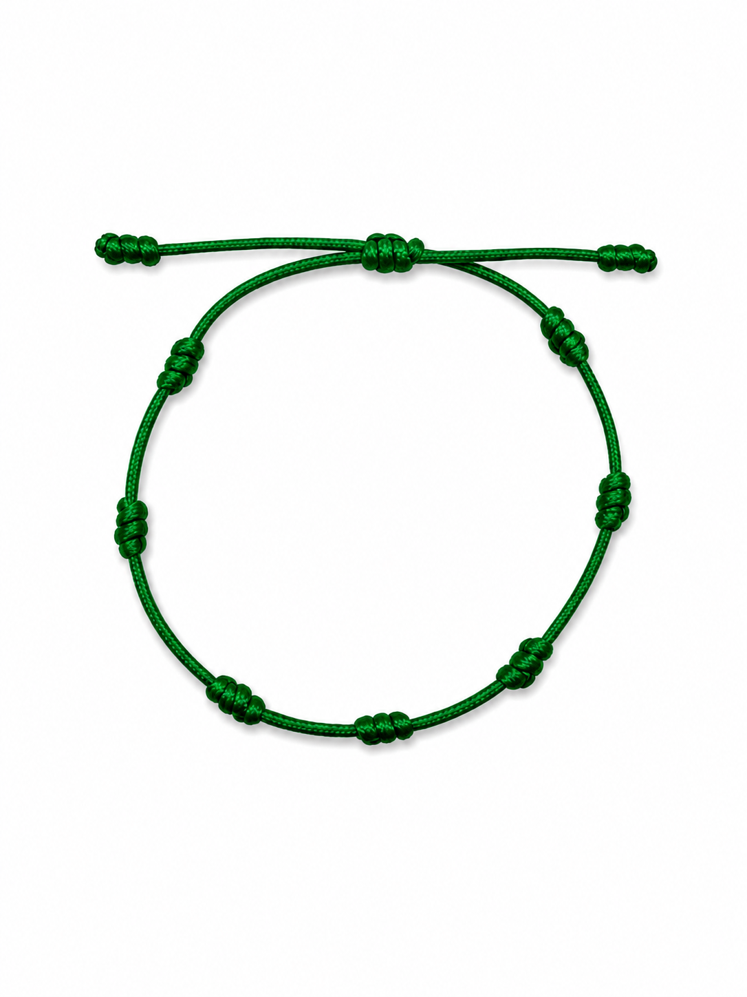 Pulseira Artesanal Verde dos 7 Nós