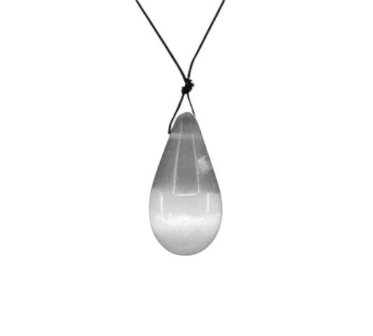 Pingente Lagrima- Cristal Selenite