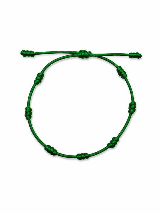 Pulseira Artesanal Verde dos 7 Nós